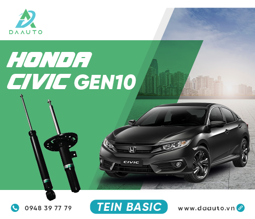 PHUỘC TEIN HONDA CIVIC GEN 10 BASIC - CẶP TRƯỚC